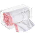 Nelspen Large Trash Bag Holder with Lid Wall Mount and Under Sink Stackable Clear Acrylic Cabinet Kitchen Organizer Storage Box Dispenser for Plastic Garbage Bags Grocery Bag Roll Can Container