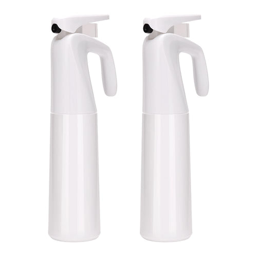 BARBERTOP 2 Pack Continuous Spray Bottle for hair - 10 Oz Ultra Fine Mist Sprayer | Water Spray Bottle For Hair Mister Spray Bottle | Hair Spray Bottles For Hairstyling Cleaning Salons (White)
