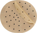 100Pcs Air Fryer Parchment Paper for Baking Bamboo Steamer Liners 9 Inch Unbleached Circular Perforated Parchment Paper Non-stick Steamer Mat for Baking/Steaming/Cooking with Silicone Paper