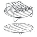 GQZ Air Fryer Rack XL Air Fryer Accessories Set Of 2 Double Layer Rack with Skewer Stackable Metal Holder