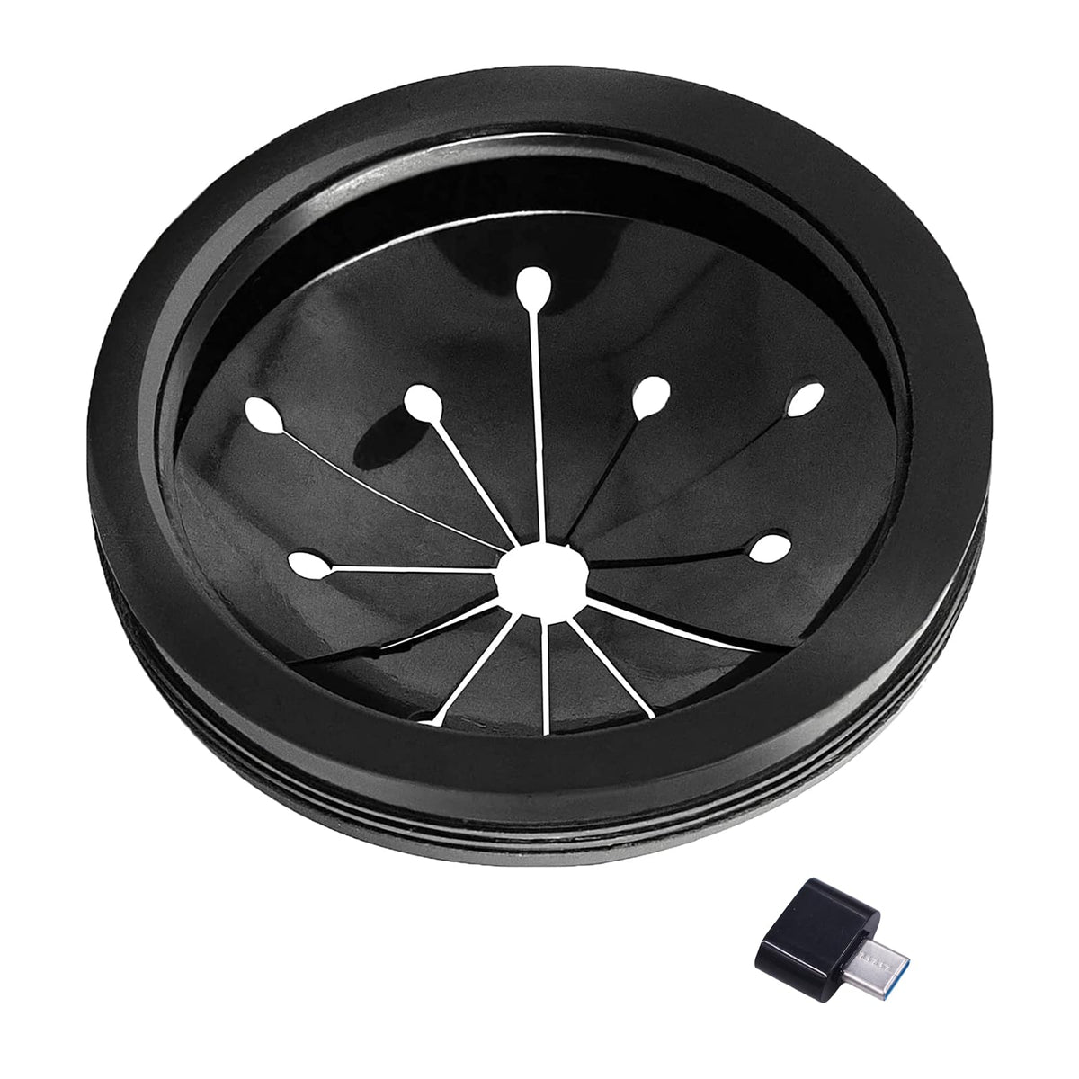 Garbage Disposal Splash Guards Collar Sink Baffle Multi-Function Kitchen Drain Plugs for GE 3-1/8 Inch Kitchen Sink Drain Splash Guard Whirlaway Sinkmaster and Waste King (Black) Needle